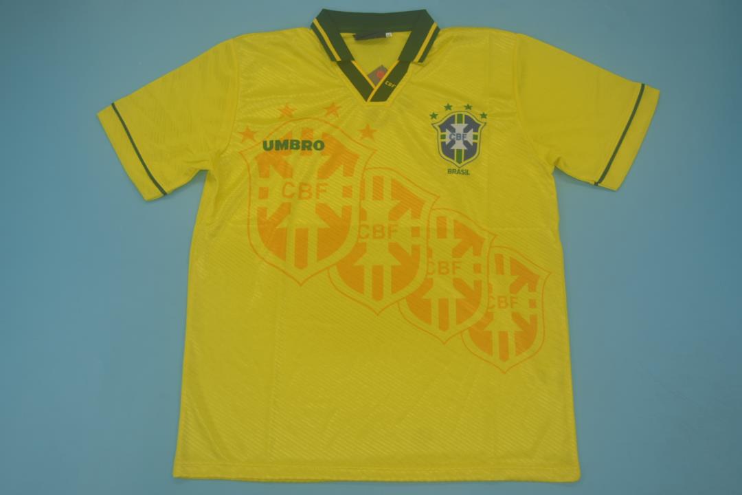 AAA Quality Brazil 94/95 Home Soccer Jersey (4 Stars)